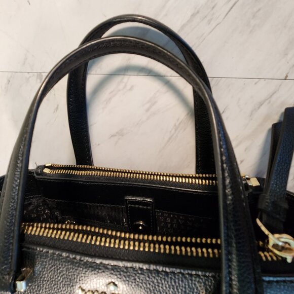 Like New Kate Spade Patterson Drive Mini Kaona Black Leather Crossbody Bag Purse - Picture 6 of 12